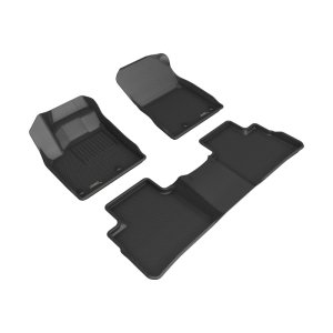 Nissan Rogue Floor Mats - Full Set - 3D MAXpider - Kagu - Black - `23-`26 Nissan Rogue Floor Mats - Full Set - 3D MAXpider - Kagu - Black - `23-`26
